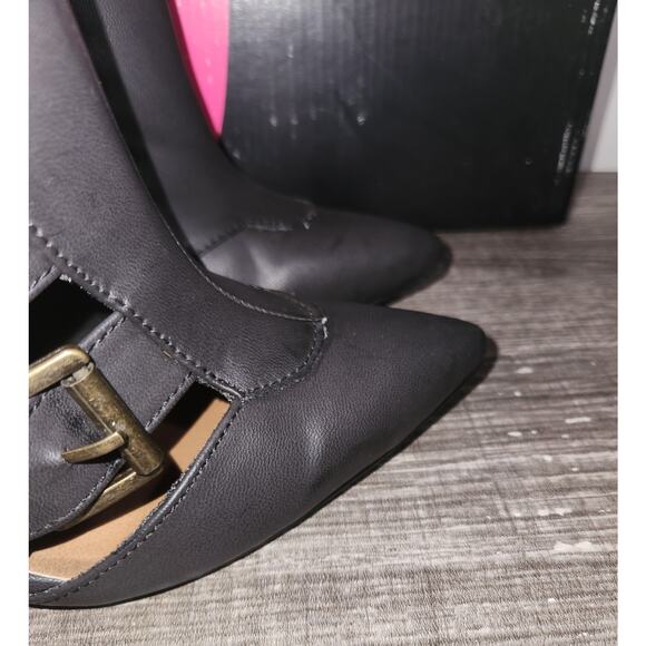 Michael Antonio Black Leather High Heel Boots - Size 8 - Picture 4 of 14